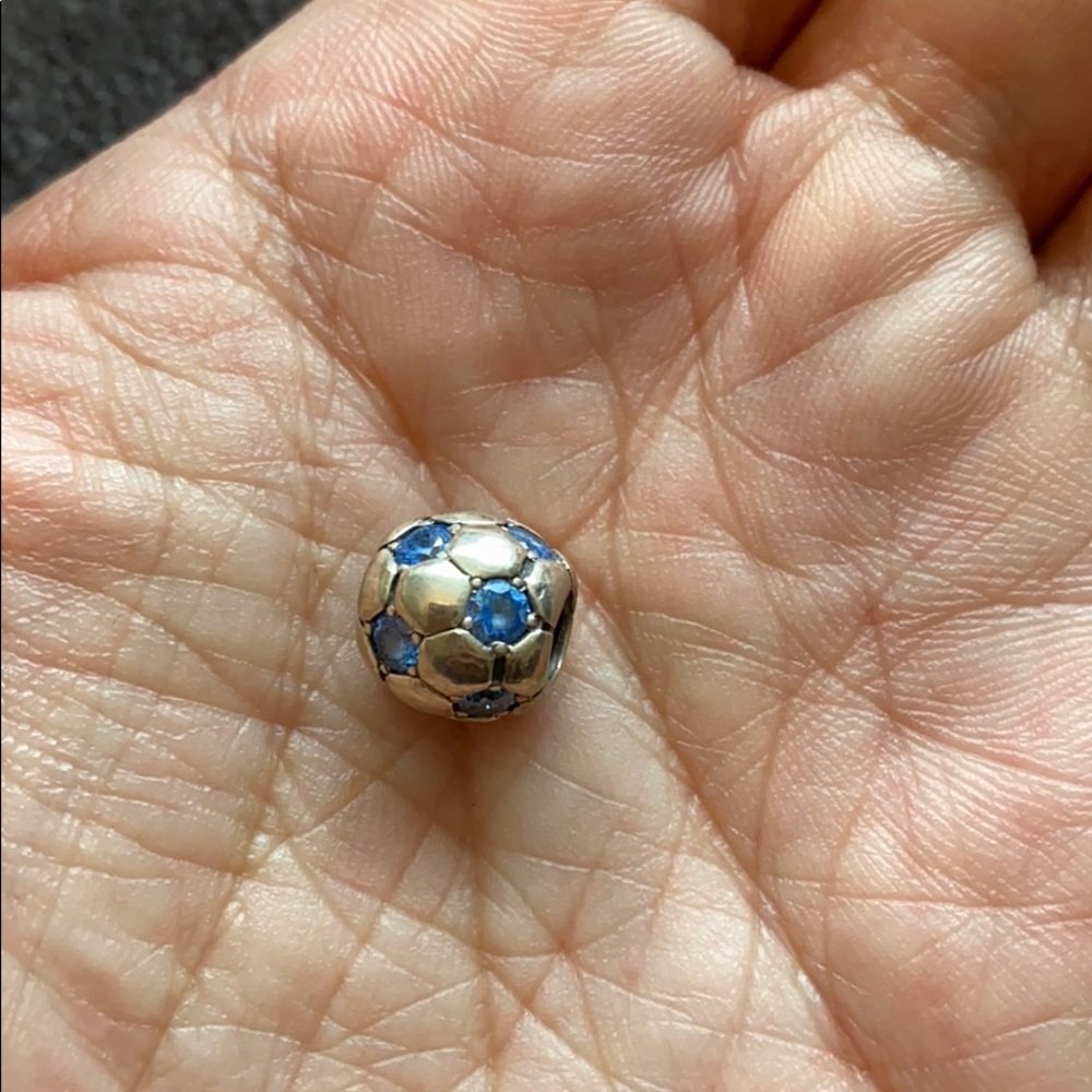 Genuine Pandora Blue Soccer Ball Charm